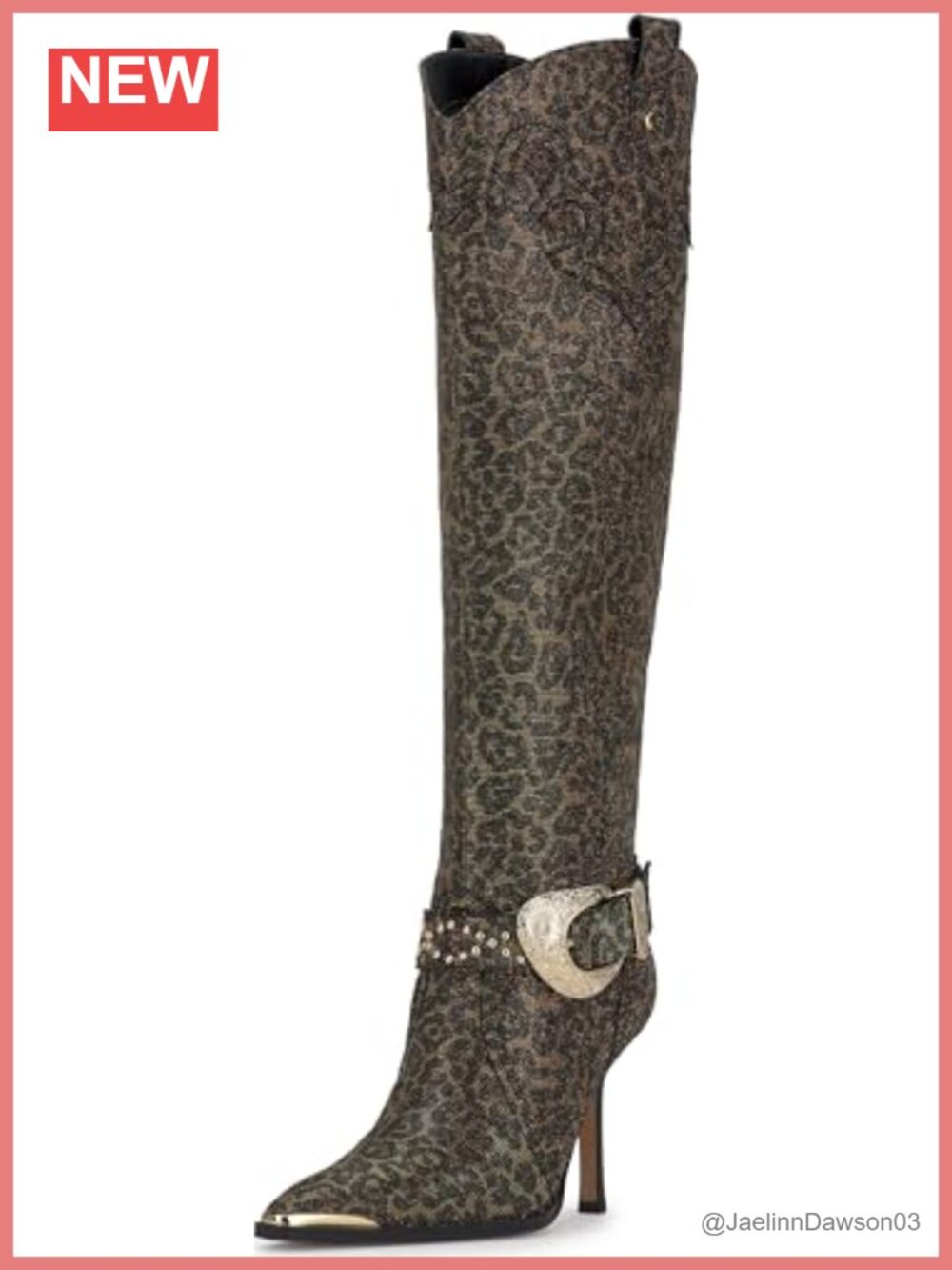 Jessica Simpson Women's Kenzin Knee High Stiletto Heel Boots Textile Upper